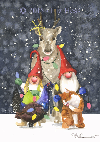 Gnome Christmas - Liz Hess Gallery