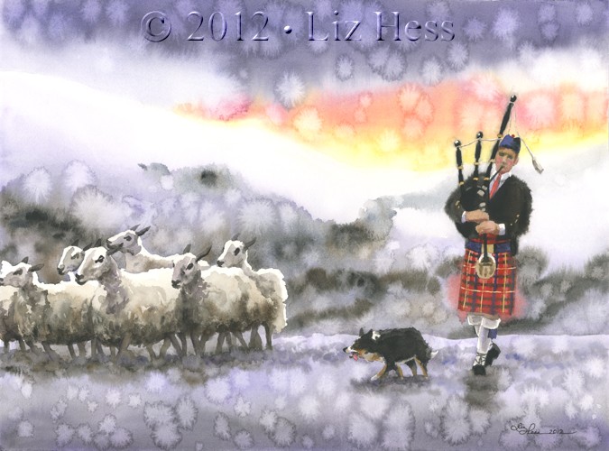 Northern Scottish Bagpiper II